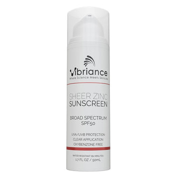 Vibriance Sheer Zinc Moisturizing Sunscreen, Skin Rejuvenation, Clear Sunscreen | Broad Spectrum SPF 50 | 1.7   (50 ml)