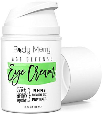 Body Merry Age Defense Eye Cream – Anti-Aging Treatment for Puffy Eyes, Dark Circles, Bags, Fine Lines and Wrinkles – Brightening Daily Face Moisturizer, 1.7
