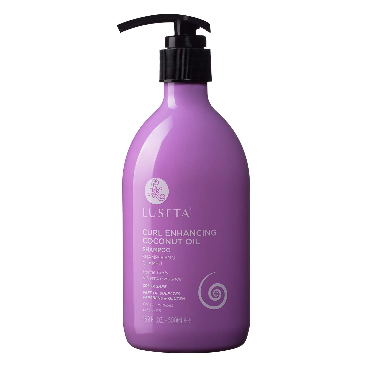 Luseta Curl Enhancing Shampoo Nourishing and Moisturizing for Curly Hair, Repair Damaged Hair, Restore B 16.9 , Gluten Free, Sulfate Free