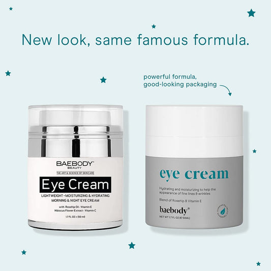 Baebody Critically Acclaimed Brightening Under Eye Cream - Best Anti Aging Eye Cream for Dark Circles, Puffiness, Fine Lines, and Wrinkles, 1.7