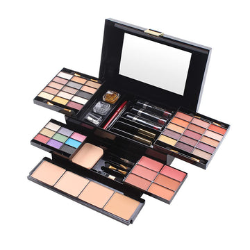 All-in-One Makeup Gift Set, Multi-Purpose Makeup Gift Kit 49 Colors Combination Palette Full Makeup Essential Starter Kit, Included Eyeshadow, Lip Gloss, Blusher, Eyeliner, Mascara