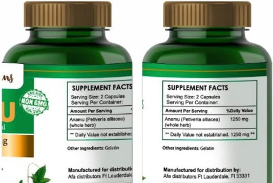 Allnue Organic Vitamins Anamu 1250Mg 100% Organically Grown 120 Capsul