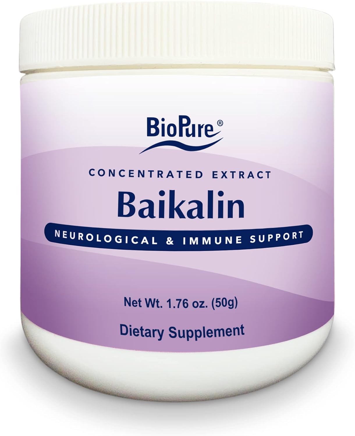 Biopure Baikalin Powder - Baiscalin Herb Extract From Roots Of Chinese Skullcap To Support Neurological, Nervous, & Immu