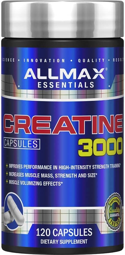 ALLMAX Essentials CREATINE 3000 (120 Capsules) - Improves Performance