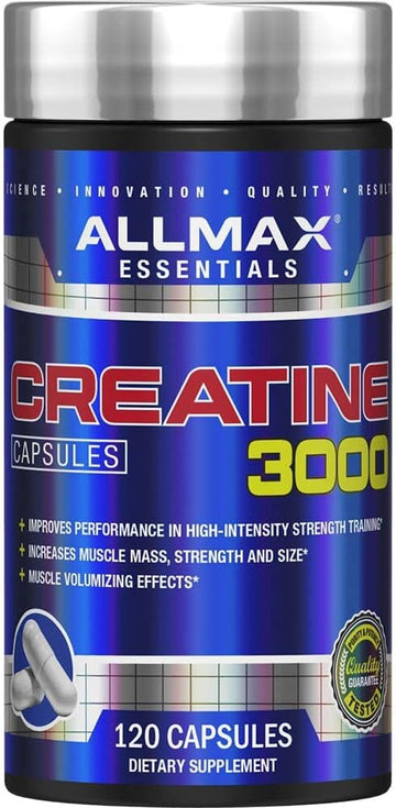 ALLMAX Essentials CREATINE 3000 (120 Capsules) - Improves Performance
