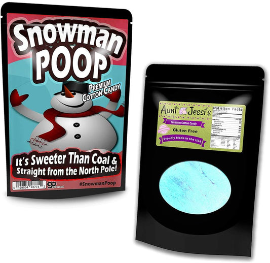 Snowman Poop Cotton Candy Silly Stocking Stuffers for Women Funny Holiday Candy Gags Snowman Novelty Christmas Gags Blue