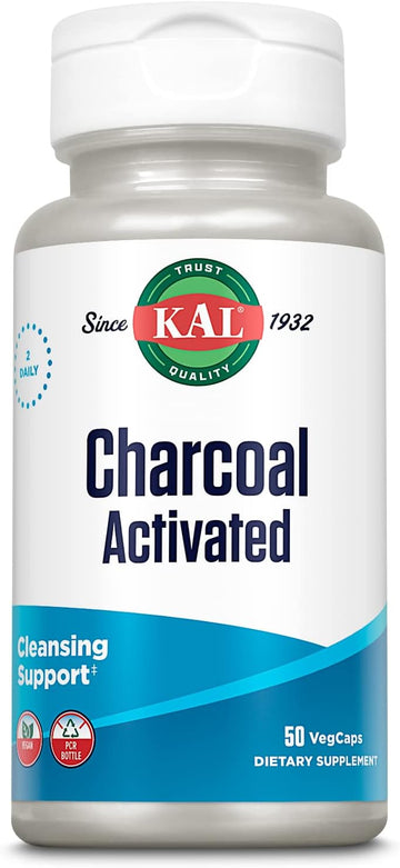 KAL Charcoal 280mg - 50 Capsules2 Ounces