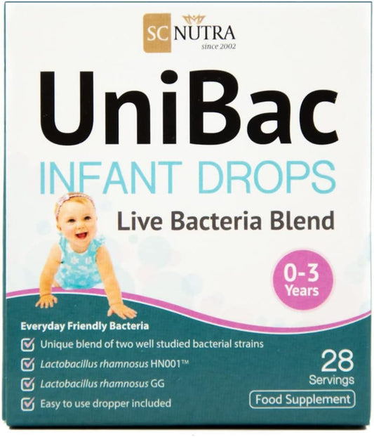 Unified Bacteria: UniBac Newborn / Baby / Infant Probiotics 0-3 years 30 Grams
