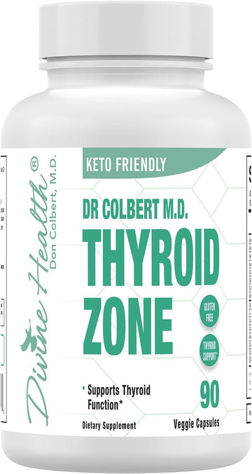 Divine Health Dr.Colbert's Thyroid Zone Vitamins A, D3 and B12 Optimal2.89 Ounces