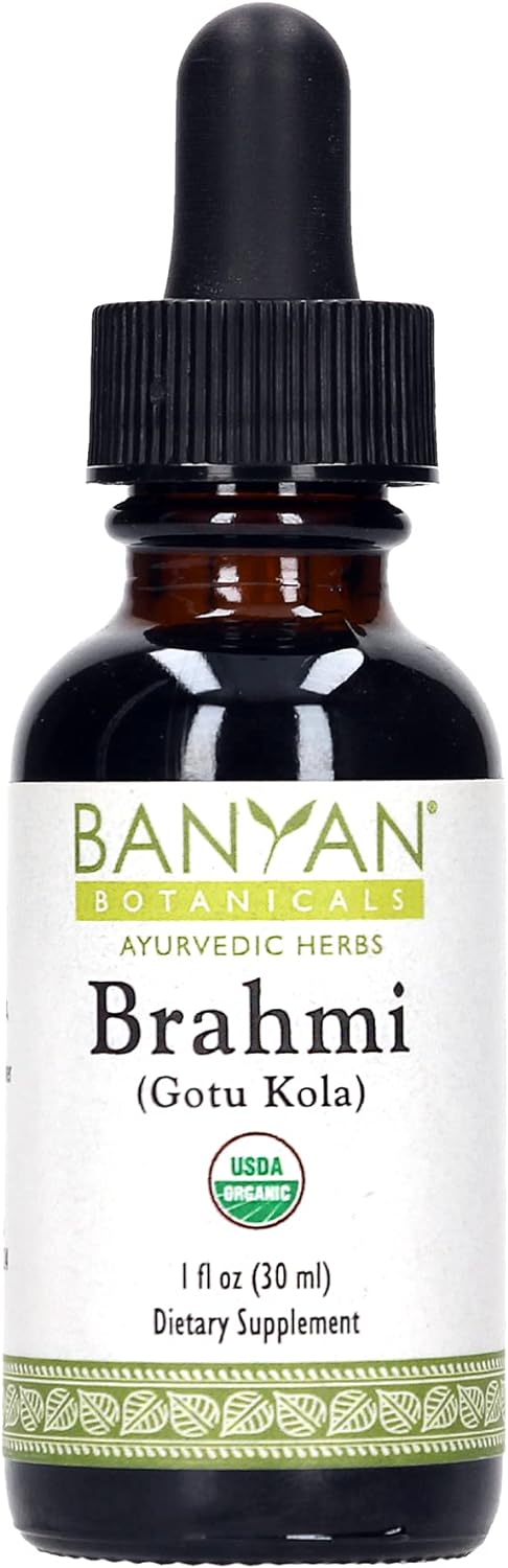 Banyan Botanicals Brahmi - Gotu Kola Liquid Extract - Certif
