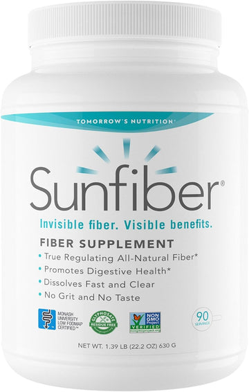 Tomorrow's Nutrition, Sunfiber, Prebiotic Fiber Supplement for Digesti1.7 Pounds