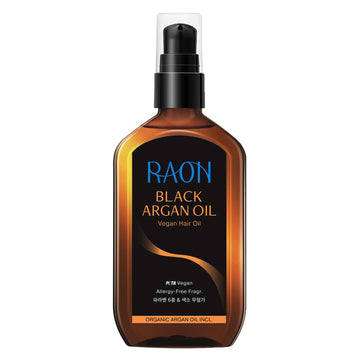 Raon Organic Argan Hair Oil Treatment 3.3 Fl Oz - Non-Oily | Non-Sticky | No Residue | Instant Silky Hair | Repairs Dama