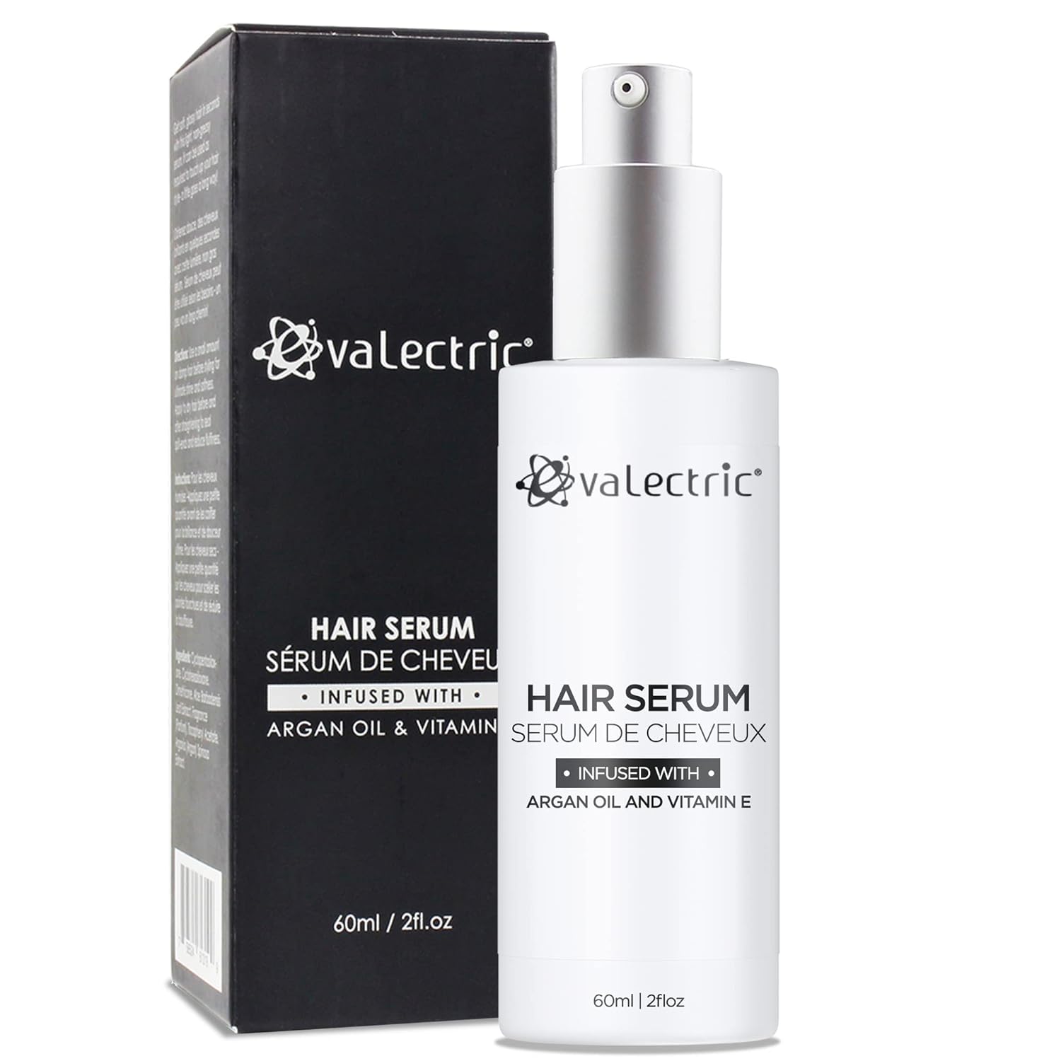 Evalectric Argan Oil Hair Serum - Hair Serum for Dry Damaged Frizzy Hair with Vitamin E - Anti Frizz Hair Serum for Straightening Hair - Hair Smoothing Shine Serum for All Hair Types - 2 .
