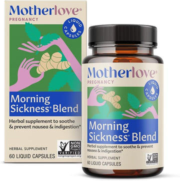 Motherlove Morning Sickness Blend (60 Liquid caps) Herbal Supplement f2.48 Ounces