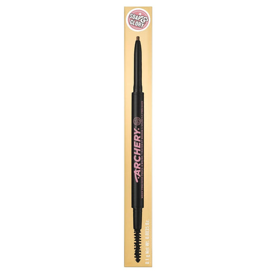 Soap & Glory Archery Brow Precision Pencil & Brush in Brown - Eyebrow Pencil for Shaping + Defining Eyebrows - Eye Brow Brush & Pencil For Full Brows (1 count)