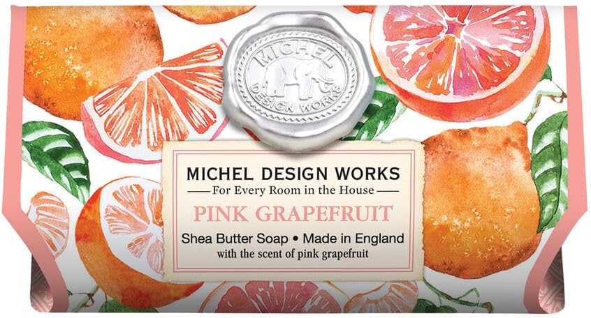 Michel Design Works Large Bath Soap Bar, Pink Grapefruit