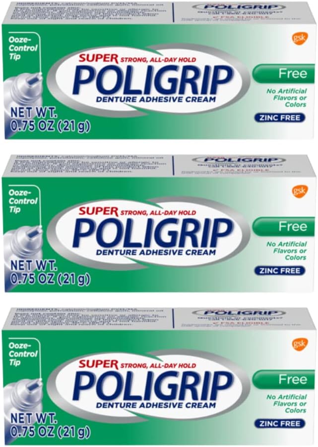 Super PoliGrip Denture Adhesive Cream 0.75  (3 Pack)