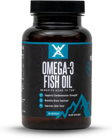 Wilderness Athlete - Omega 3 Fish Oil | Fatty Acid Supplements - 1800mg EPA DHA Omega 3 Supplement to Support Heart Heal