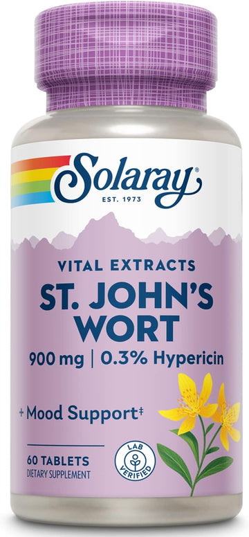 SOLARAY St. Johns Wort Aerial Extract One Daily 900mg, Standardized w/