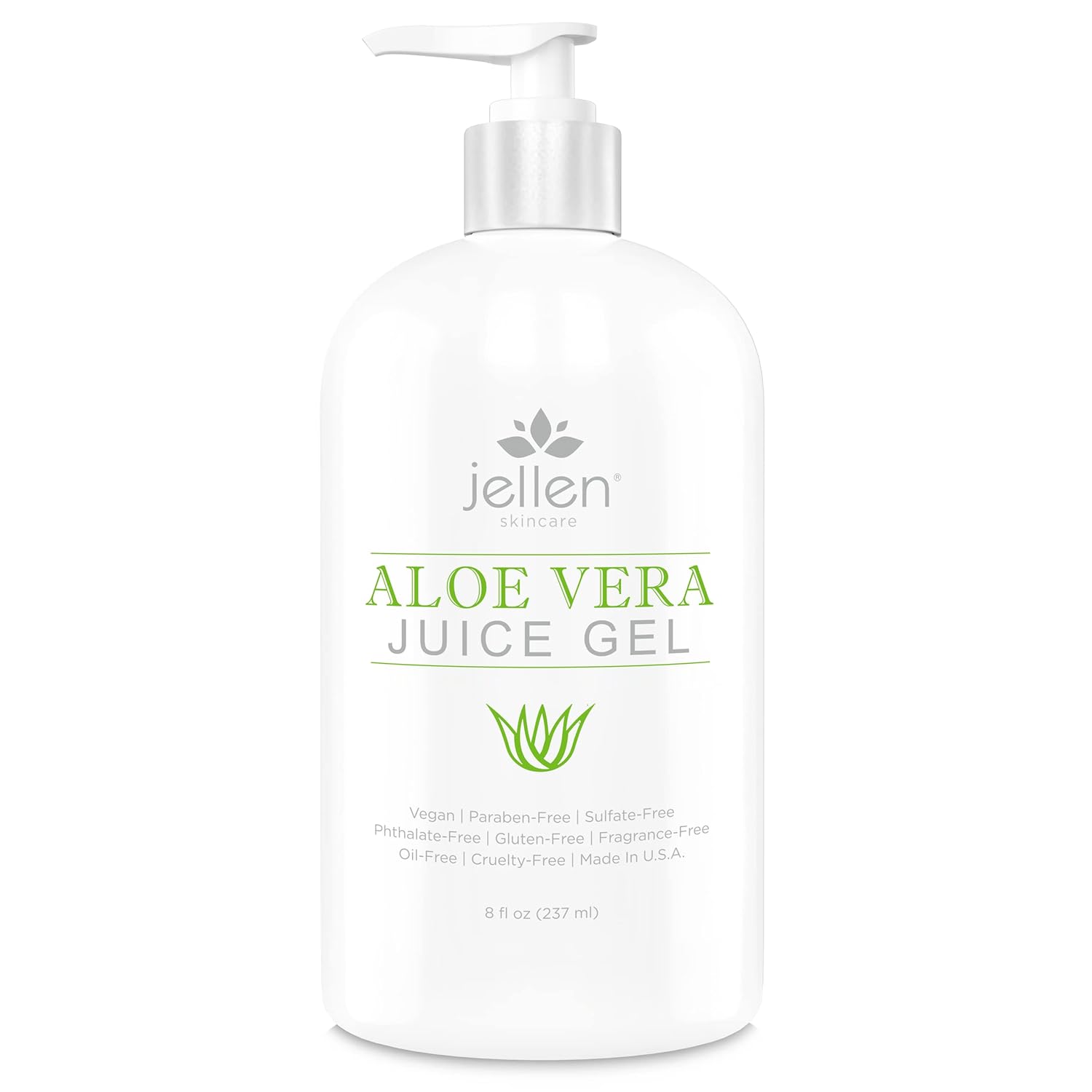 Jellen® Organic Conductive Aloe Facial Gel For Microcurrent, Ultrasonic, Galvanic and Radio Frequency Facial Treatment (8  )