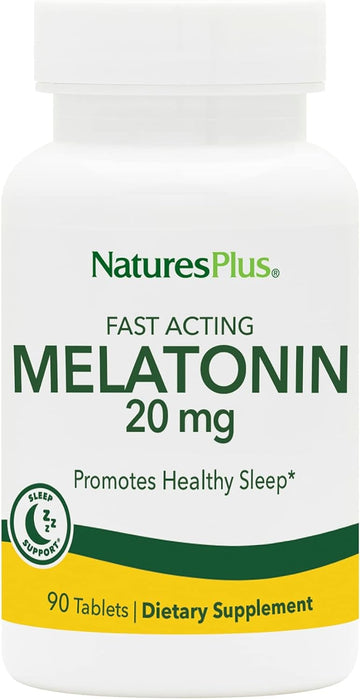 Naturesplus Melatonin 20 Mg - 90 Fast-Acting Tablets - Promotes Health