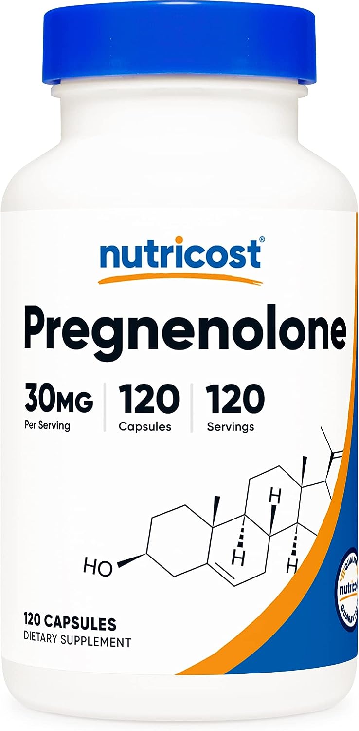 Nutricost Pregnenolone 30mg, 120 Capsules - Non-GMO, Gluten Free, Vegetarian Capsules