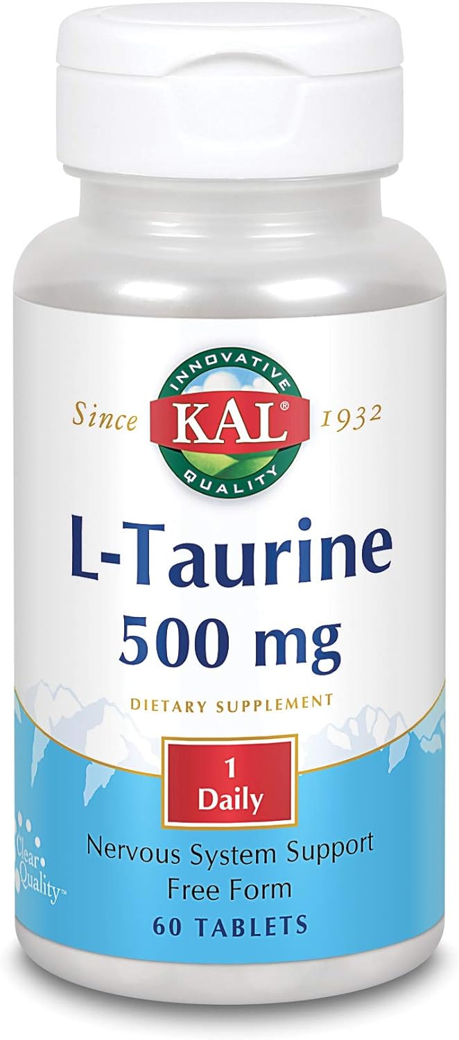 Kal 500 Mg L-Taurine Tablets, 60 Count