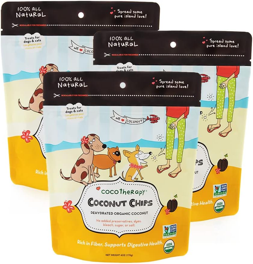 Cocotherapy Coconut Chips - 6 Oz Each (3 Pack)
