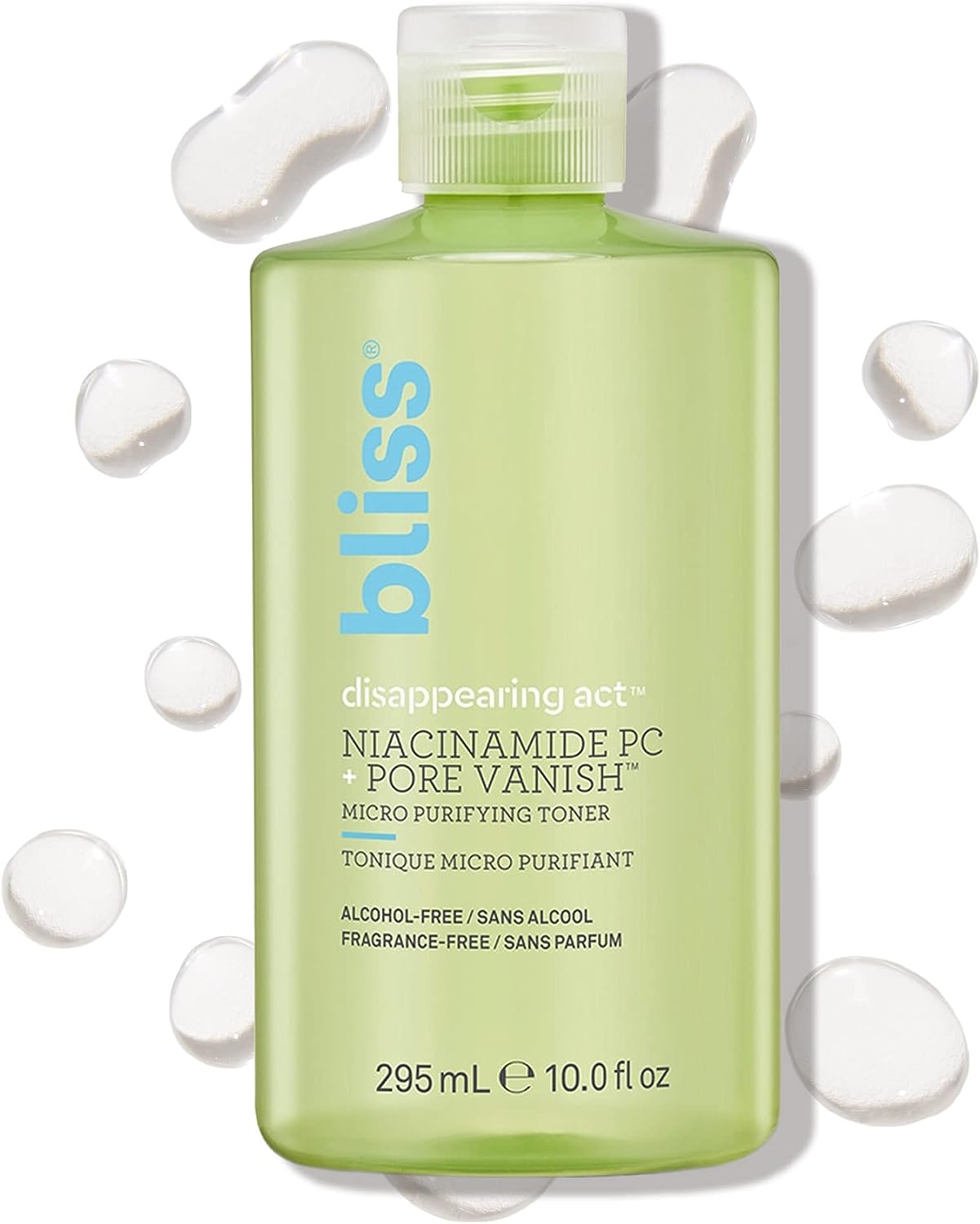 Bliss Disappearing Act Niacinamide Toner - 10   - Pore Vanish™ Complex - Purifies and Minimizes Pores - Alcohol-Free Face Toner - Clean - Vegan & Cruelty Free