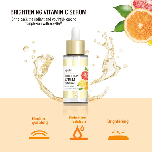 epielle Serum For all skin types, 100% Vegan & Cruelty-Free |Anti Aging Serum | Serum for Dark Spots, Fine Lines and Wrinkles |Summer Skincare, Gifts for Her (Vitamin C Serum)