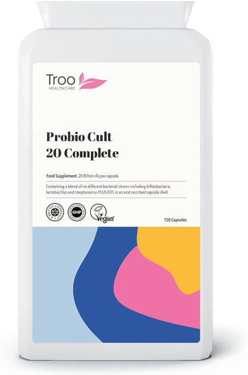 Probio Cult-20 120 Vegan Capsules 20 Billion cfu | 6 Strain Active Bac110 Grams