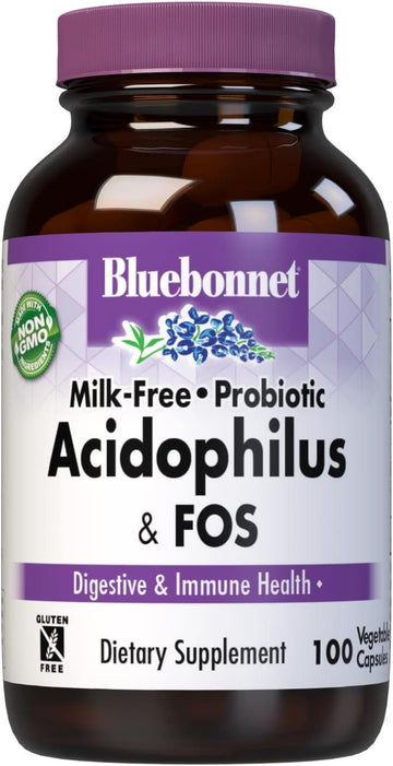 BlueBonnet Probiotic Acidophilus Plus FOS Vegetarian Capsules, 100 Cou6.4 Ounces