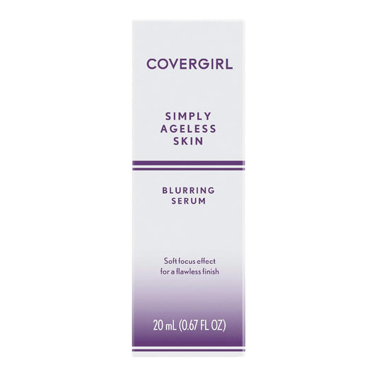 COVERGIRL Simply Ageless Blurring Serum, Anti Wrinkle Serum, Face Serum, 1 Pack,Skin Tightening Serum, Reduces Fine Lines, Formulated with Vitamin A & E, Argan Oil, Coconut Oil
