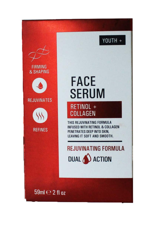 Youth+ Face Serum Dual Action Skin Retinol and Collagen Rejuvinating