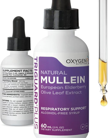 TriGuard MULLEIN Plus - Mullein Leaf Extract, Elderberry Extract & Oli
