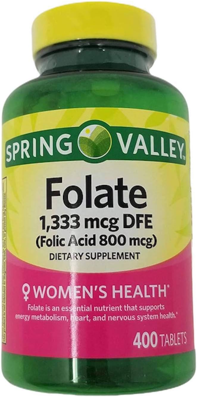 Spring Valley - Folic Acid 800 mcg, 400 Tablets by Spring Valley