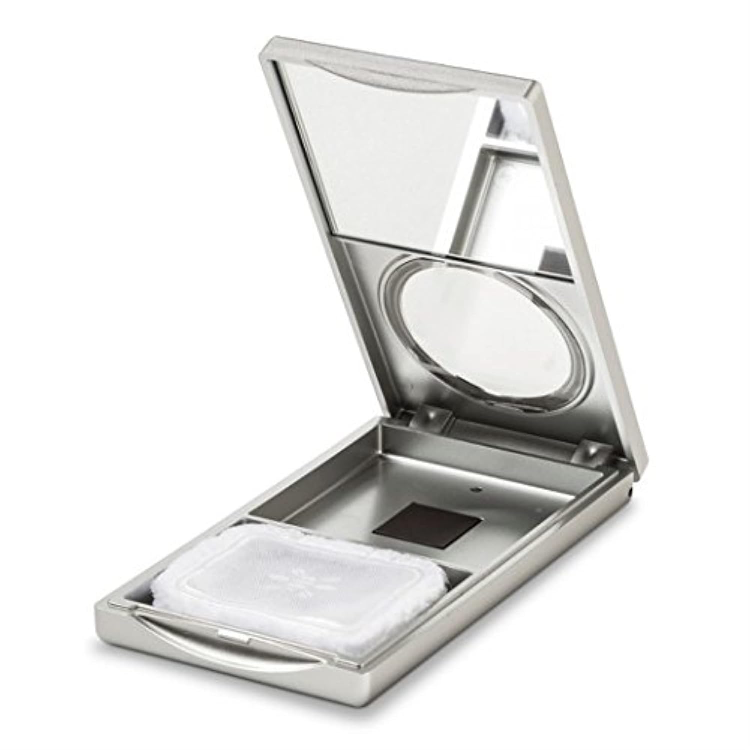 Honeybee Gardens Refillable Pressed Mineral Powder Foundation Compact with Puff & Mirror (sold empty) – Eco-Friendly, Travel-Friendly & Luxurious Kabuki Brush Compatible