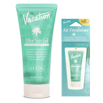 Vacation After Sun Gel - Soothing Aloe Vera Gel for Sunburn Relief - Hydrating After Sun Care - Alcohol Free - Non-Sticky Cooling Aloe Gel - After Sun Aloe Vera Gel - Sunburn Relief - 6 .