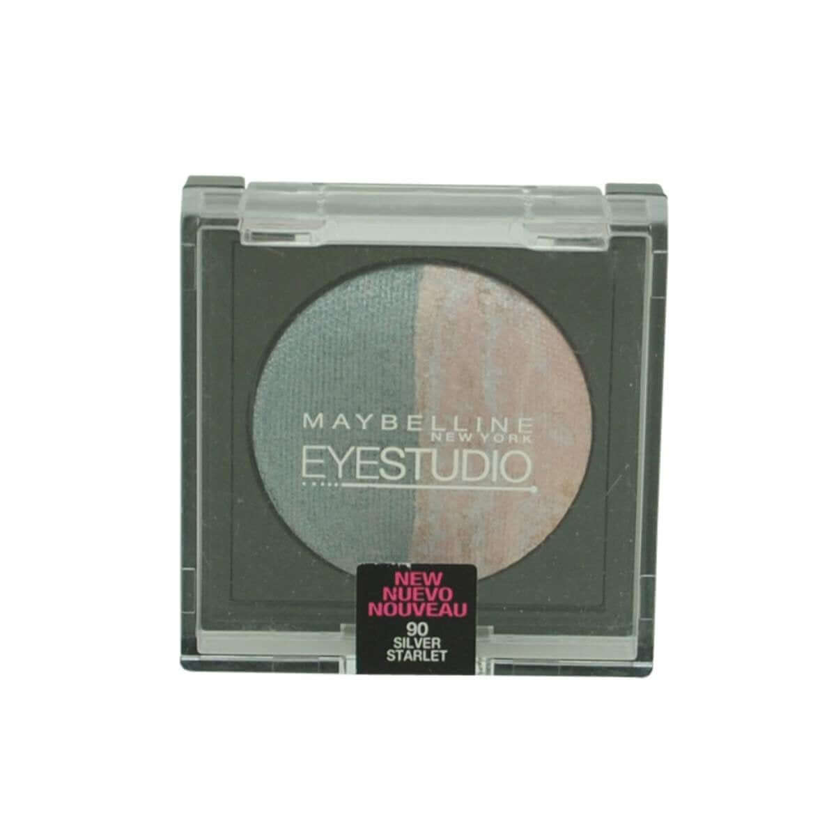 (2 Pack) Maybelline New York Eye Studio Color Pearls Marbleized Eyeshadow, 90 Silver Starlet, 0.09