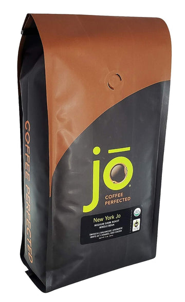 NEW YORK JO: Medium Dark Roast, Whole Bean Coffee, 100% Arabica Beans, USDA Certified Organic, NON-GMO, Signature House Blend, Gluten Free, Gourmet Coffee from Jo Coffee