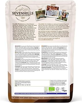 Sevenhills Wholefoods Organic 7 Mushroom Blend Capsules, Pack of 120, 60 Grams