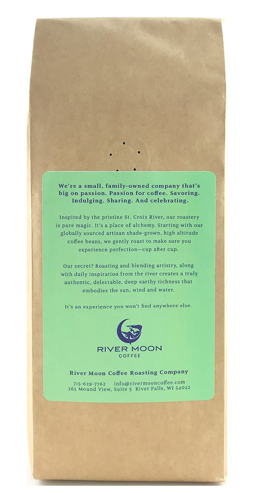 River Moon Coffee, Kona Coffee Ground, Medium Roast Kona Waves Hawaiian Coffee Blend, Sustainably Farmed, 100% Arabica