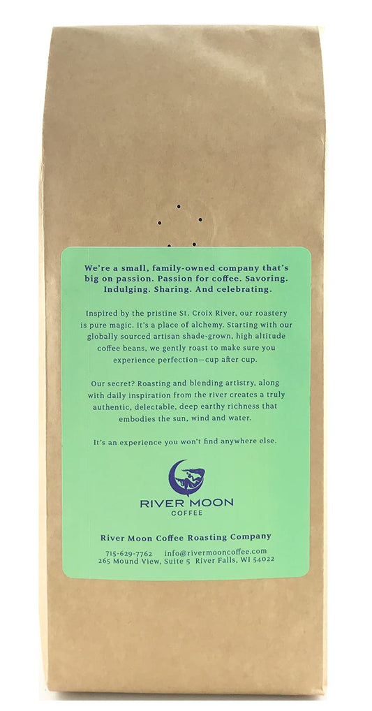 River Moon Coffee, Kona Coffee Whole Bean, Medium Roast, Kona Waves Hawaiian Coffee Blend, Sustainably Farmed, 100% Arabica