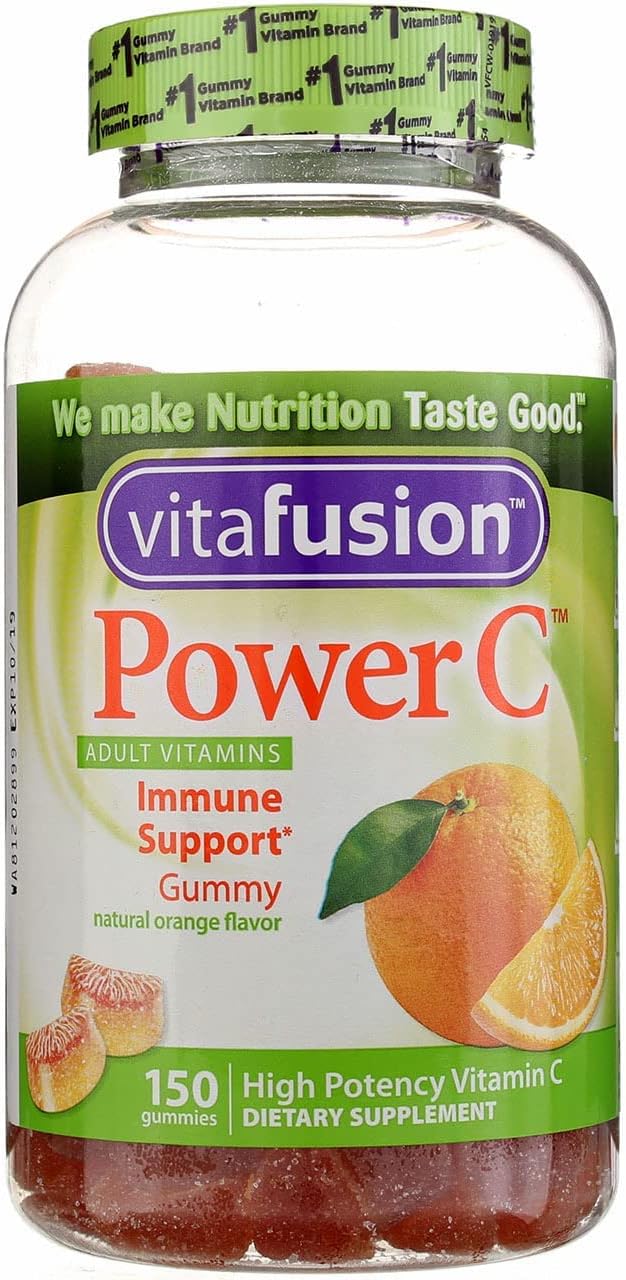 VitaFusion Power C Gummy Vitamins for Adults Absolutely Orange - 150 ct, Pack of 3