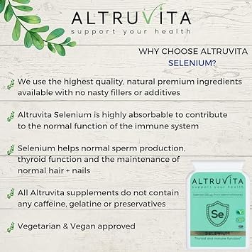 Altruvita Selenium | 100µg | 60 Days Supply | Maintain normal function