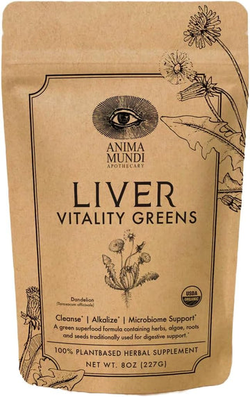 Anima Mundi Liver Vitality Daily Detox Powder - Green Superfood Supple