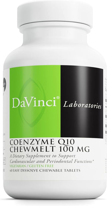 DAVINCI Labs Coenzyme Q10 Chewmelt 100mg - Supports Liver, Brain, Hear