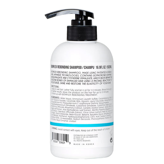 BONPLEX Rebonding Shampoo For All Hair Types | Damage and Dry Hair | Cystamine Dimaleate | Reconnect Damaged Broken Disulfide Bonds | Hair Restore and Bonding Repair Shampoo 16.9