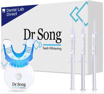 Dr Song Teeth Whitening Kit 3X Syringes 35% Carbamide Peroxide, Light, Trays