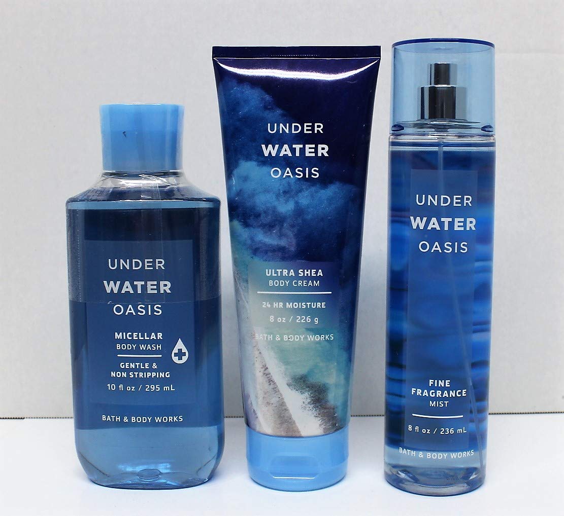 Underwater Oasis (2019 Edition) Micellar Body Wash, Fine Fragrance Mist and Ultra Shea Body Cream+
